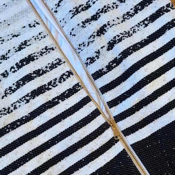 Milly White and Black Striped Jacket - Picture 5 of 6